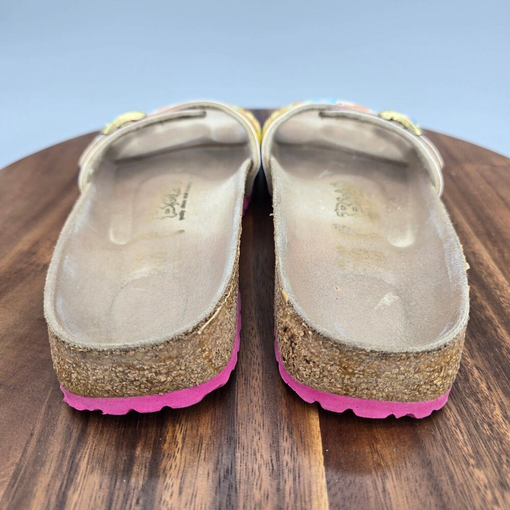 Birkenstock Birkis Sandals Women's 6 37 Floral Buckle Strap Comfort Madrid - Picture 4 of 8